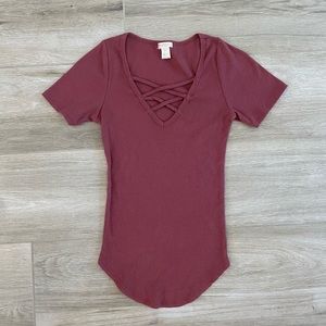 Bozzolo v-neck cross cross shirt